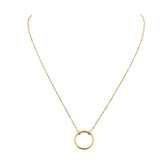 Kinsley Armelle Honey Necklace Yellow Gold Open Circle RETIRED Design - Picture 1 of 13